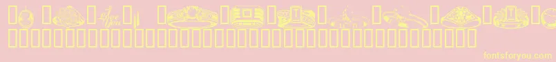 Wmjewelry Font – Yellow Fonts on Pink Background