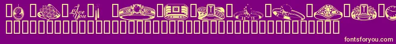 Wmjewelry Font – Yellow Fonts on Purple Background