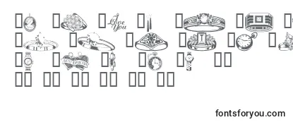Überblick über die Schriftart Wmjewelry