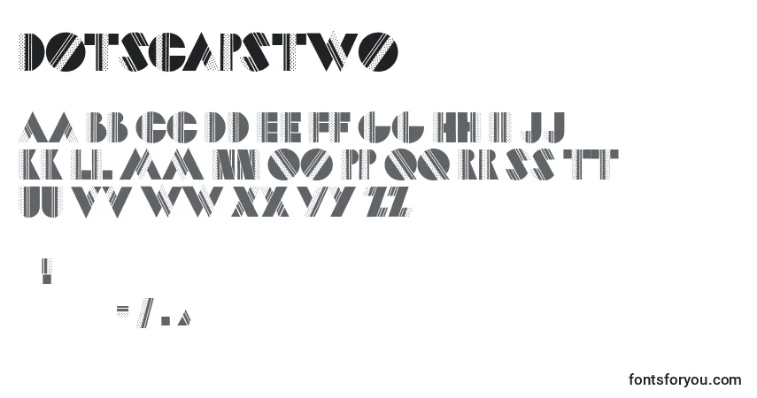Шрифт Dotscapstwo – алфавит, цифры, специальные символы