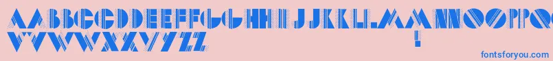 Dotscapstwo Font – Blue Fonts on Pink Background