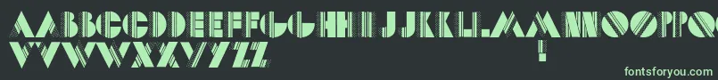 Шрифт Dotscapstwo – зелёные шрифты на чёрном фоне