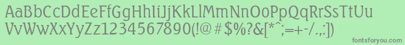 SeagullserialLightRegular Font – Gray Fonts on Green Background