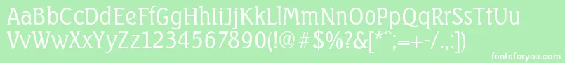 SeagullserialLightRegular Font – White Fonts on Green Background