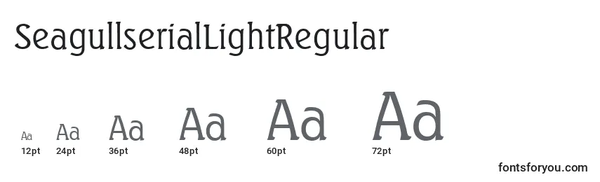 Размеры шрифта SeagullserialLightRegular