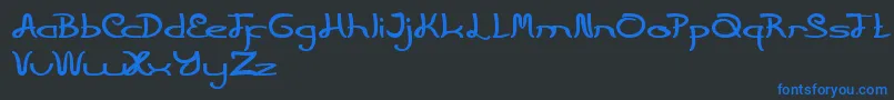 PrimitiveHeart Font – Blue Fonts on Black Background