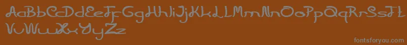 PrimitiveHeart Font – Gray Fonts on Brown Background