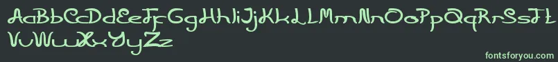PrimitiveHeart Font – Green Fonts on Black Background