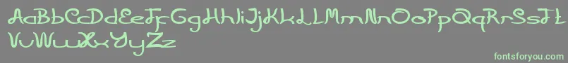 PrimitiveHeart Font – Green Fonts on Gray Background