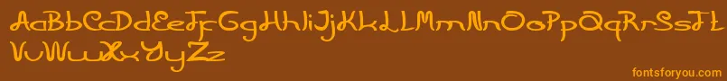 PrimitiveHeart Font – Orange Fonts on Brown Background
