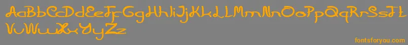 PrimitiveHeart Font – Orange Fonts on Gray Background