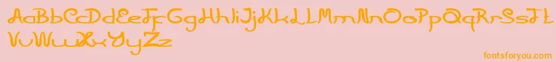 PrimitiveHeart Font – Orange Fonts on Pink Background