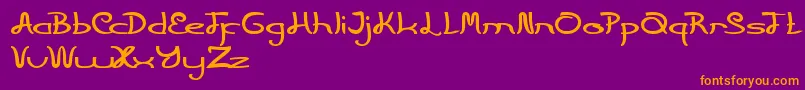 PrimitiveHeart Font – Orange Fonts on Purple Background