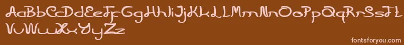 PrimitiveHeart Font – Pink Fonts on Brown Background