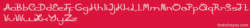 PrimitiveHeart Font – Pink Fonts on Red Background