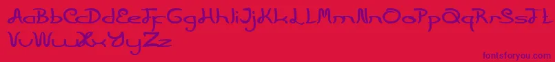 PrimitiveHeart Font – Purple Fonts on Red Background