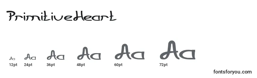 PrimitiveHeart Font Sizes
