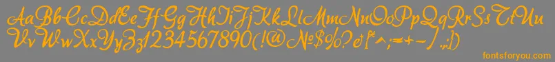 Akadora Font – Orange Fonts on Gray Background