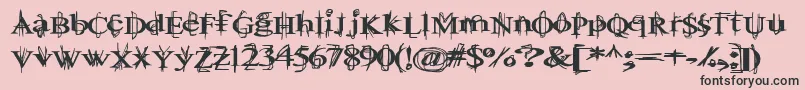 BallTongue-Schriftart – Schwarze Schriften auf rosa Hintergrund