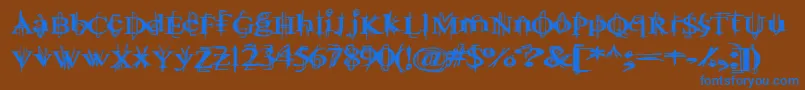 BallTongue Font – Blue Fonts on Brown Background