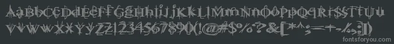 BallTongue Font – Gray Fonts on Black Background