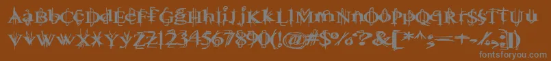 BallTongue Font – Gray Fonts on Brown Background