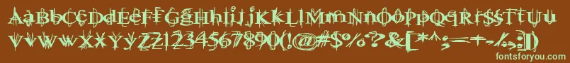 BallTongue Font – Green Fonts on Brown Background