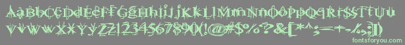 Czcionka BallTongue – zielone czcionki na szarym tle