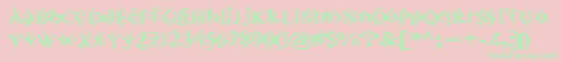 BallTongue Font – Green Fonts on Pink Background