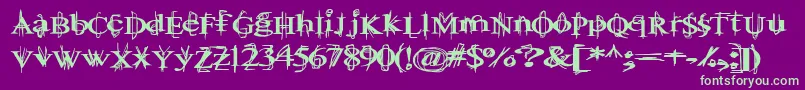 BallTongue Font – Green Fonts on Purple Background