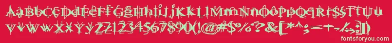 BallTongue Font – Green Fonts on Red Background