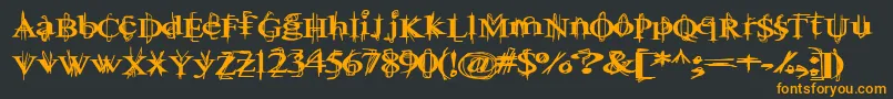 BallTongue Font – Orange Fonts on Black Background