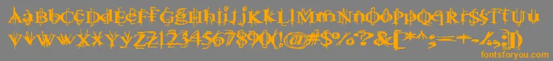 BallTongue Font – Orange Fonts on Gray Background