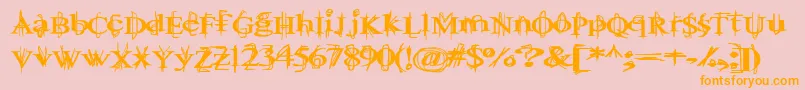 BallTongue Font – Orange Fonts on Pink Background