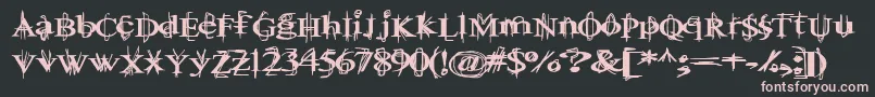 BallTongue Font – Pink Fonts on Black Background