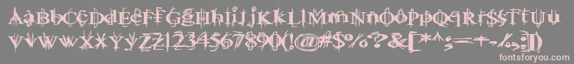 BallTongue Font – Pink Fonts on Gray Background