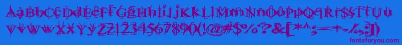 BallTongue Font – Purple Fonts on Blue Background