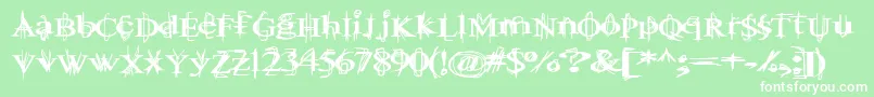 Шрифт BallTongue – белые шрифты на зелёном фоне
