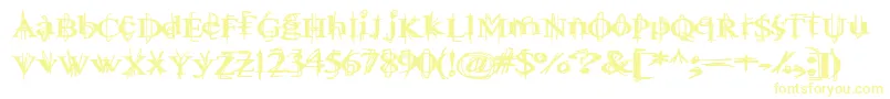 BallTongue Font – Yellow Fonts on White Background