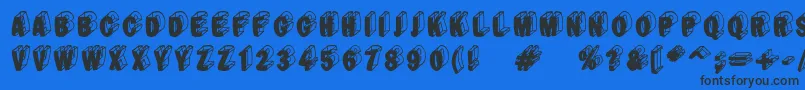 Blacte Font – Black Fonts on Blue Background