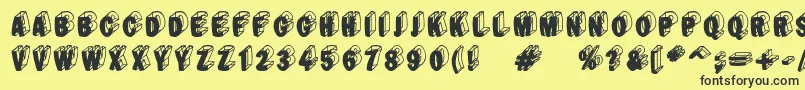 Blacte Font – Black Fonts on Yellow Background