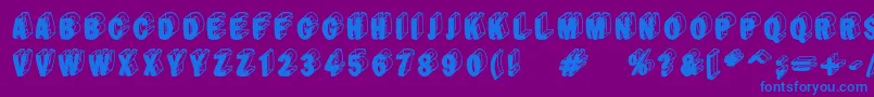 Blacte Font – Blue Fonts on Purple Background