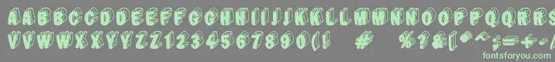 Blacte Font – Green Fonts on Gray Background