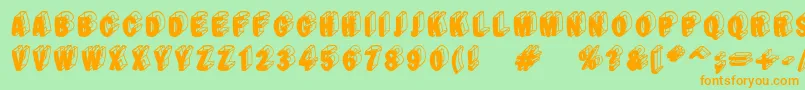 More about Blacte Font Blacte Font – Orange Fonts on Green Background