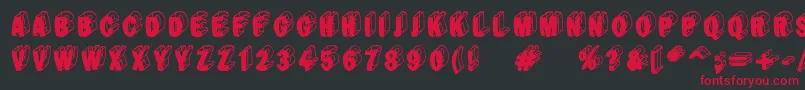 Blacte Font – Red Fonts on Black Background