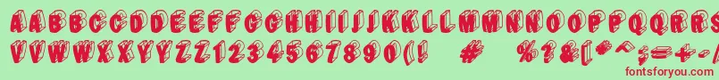 Blacte Font – Red Fonts on Green Background