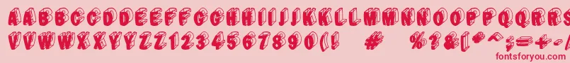 Blacte Font – Red Fonts on Pink Background