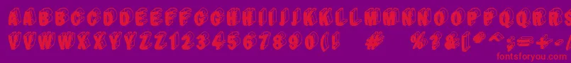 Blacte Font – Red Fonts on Purple Background