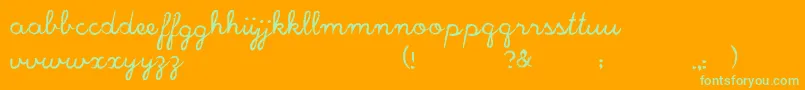 JackpotScript Font – Green Fonts on Orange Background