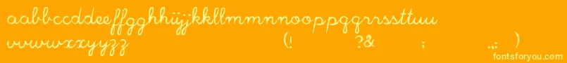 JackpotScript Font – Yellow Fonts on Orange Background